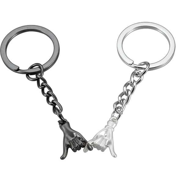 DESIGNICE Pinky Promise Gift Couple Gifts Matching Couples Stuff Gifts for Boyfriend Girlfriend Best Friend Him Her Matching Keychains for Couples Wife Husband One Year Anniversary Valentines Day