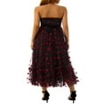 thumbnail image 2 of AMERTEER Femmes Robe d'Été en Tulle Sans Manches Dos Nu Imprimé Coeur Épaule, 2 of 6