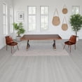 thumbnail image 6 of Benjara Rix 87" Dining Table- X Chrome Legs- Walnut Brown Rectangular Wood Top, 6 of 6