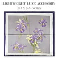 thumbnail image 2 of Wrapables Satin Neckerchief Square Scarf 26.5 x 26.5 Inches, Lavender Irises, 2 of 5