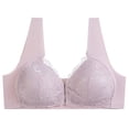 thumbnail image 4 of SELONE Bras for Women Push Up Wireless Plus Size Front Closure Zip Front Snap Lace Backless Front Hook Close for Backless Dresses Sagging Breasts Seamless, 4 of 4