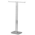 thumbnail image 2 of SSWBasics 2-Way Clothing Rack - Adjustable Chrome Garment Rack with Straight Arms - Sleek  Sturdy  and Durable Hanging Racks for Clothes - Ideal for Retail  Boutique  and Thrift Spaces, 2 of 3