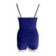 thumbnail image 4 of Gibobby Pijamas para mujer Conjunto de pijama sexy de 2 piezas para mujer Conjunto de pijama de dos piezas de encaje con pantalones cortos(Azul,XL), 4 of 5