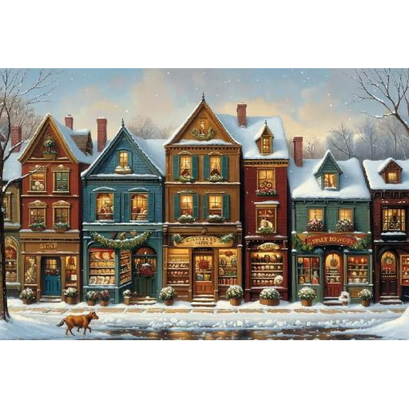 300 Pieces Jigsaw Puzzles for Adults Teens Charles Wysocki Confection Street Fun Game Props Educational Toys Decompressing Intellectual Puzzles Gift Artwork