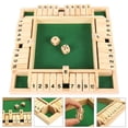 thumbnail image 3 of 4 Player Shut the Box Set Large Wooden Board Eco-Friendly Wooden Interactive Shut the Box Dice Game with Digital Numbers Four-Person Digital Game Toys for KTV Bar Club Party, 3 of 5