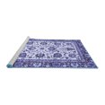 thumbnail image 2 of Ahgly Company Machine Washable Indoor Square Oriental Blue Traditional Area Rugs, 8' Square, 2 of 4