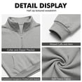 thumbnail image 5 of Mens Quarter Zip Pullover Mock Neck Sweaters Men Golf Sweatshirt Silky Sheen Soft Fabric, Long Sleeve Pullover, Stretch, Lightweight, Wrinkle-Free Loose Fit, Collared, Casual Travel Golf, 5 of 6