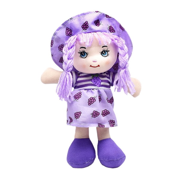 Muñecos de peluche de 25CM de dibujos animados de frutas de impresión de la falda del sombrero de la muñeca de trapo suave lindo bebé juguetes de tela de los niños regalos de cumpleaños Eigraketly WJ3861-04B
