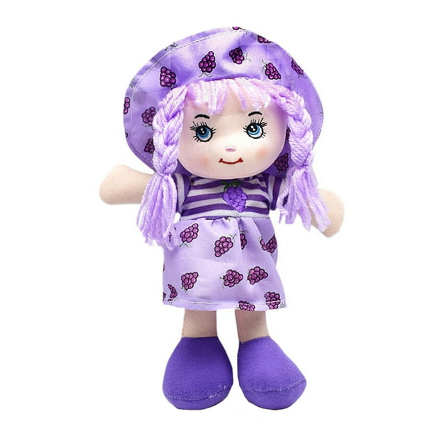 Muñecos de peluche de 25CM de dibujos animados de frutas de impresión de la falda del sombrero de la muñeca de trapo suave lindo bebé juguetes de tela de los niños regalos de cumpleaños Speravity WJ3861-04B