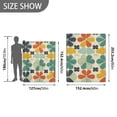 thumbnail image 6 of Yayeee Throw Blanket for Couch Soft Warm 50" x 60" Sofa Chair Bed Decoration, Beige Clover Pattern, 6 of 7
