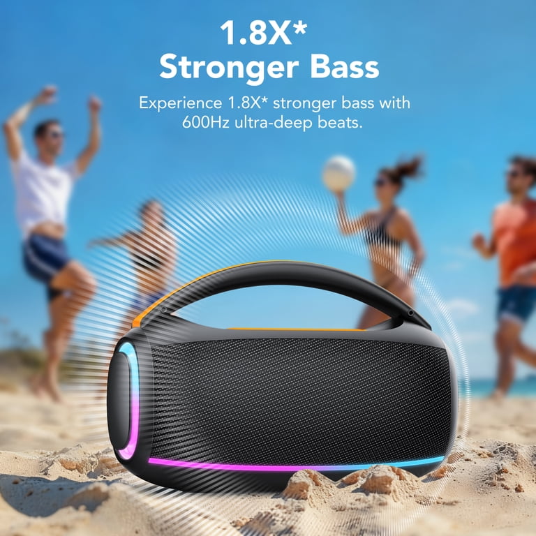 Enceinte Bluetooth Portable 80W étanche IPX6 - Koolenry - Lights RGB, Batterie 2400mAh, Stéréo True Wireless