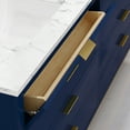 thumbnail image 5 of Water Creation Bristol 72" Wood Double Bathroom Vanity in Monarch Blue & White, 5 of 7