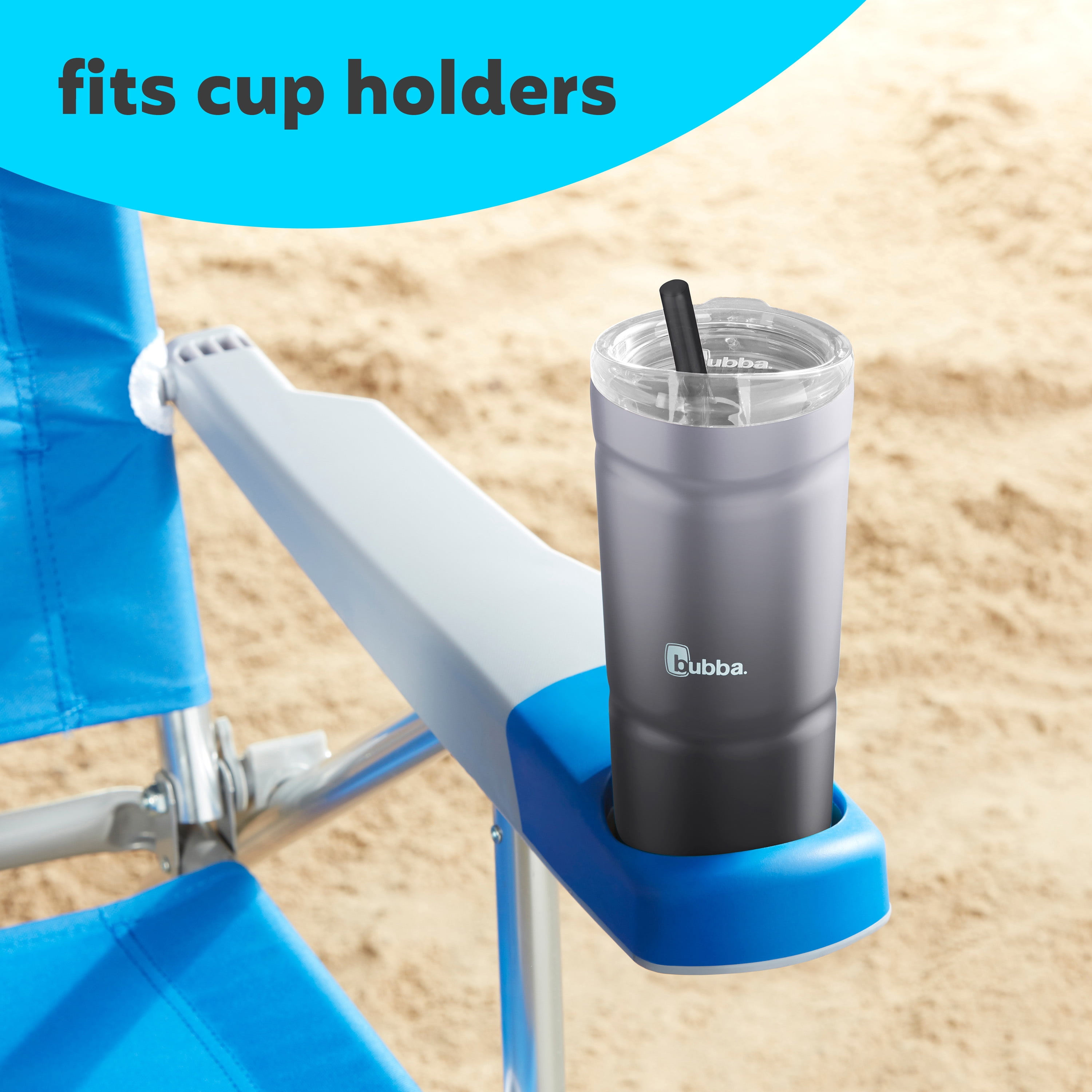 (2 pack) bubba Envy S Stainless Steel Tumbler with Straw, Black Ombre, 24 fl oz.