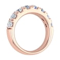 thumbnail image 2 of 14K Rose Gold Diamond Wedding Band Ring (1.25 Carat) (Ring Size 7.25), 2 of 4
