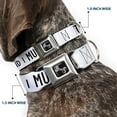 thumbnail image 2 of Buckle-Down Pet Collar, Dog Collar Metal Seatbelt Buckle, The Mountains Are Calling And I Must Go Mountains White Black, 15 to 24 Inches 1.0 Inch Wide, 2 of 8