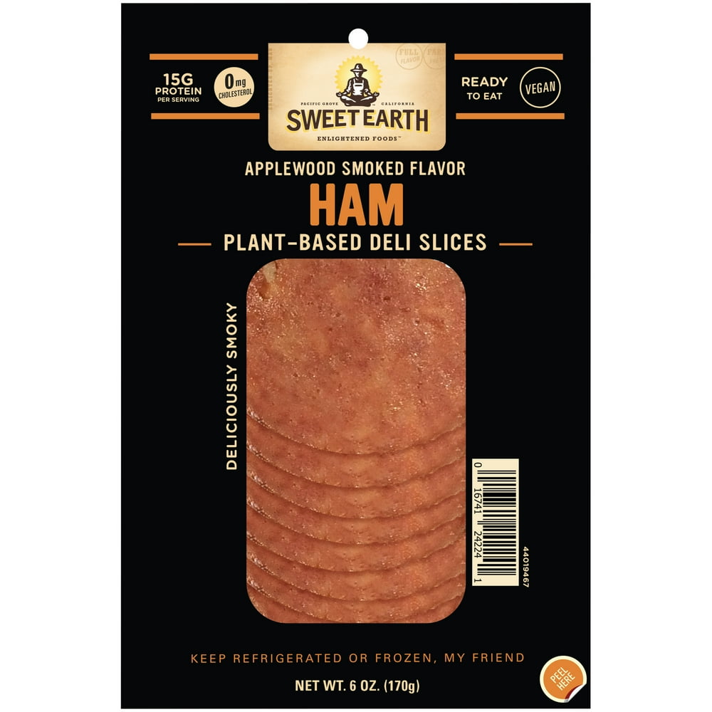 SWEET EARTH Black Forest Ham PlantBased Deli Slices 6 oz