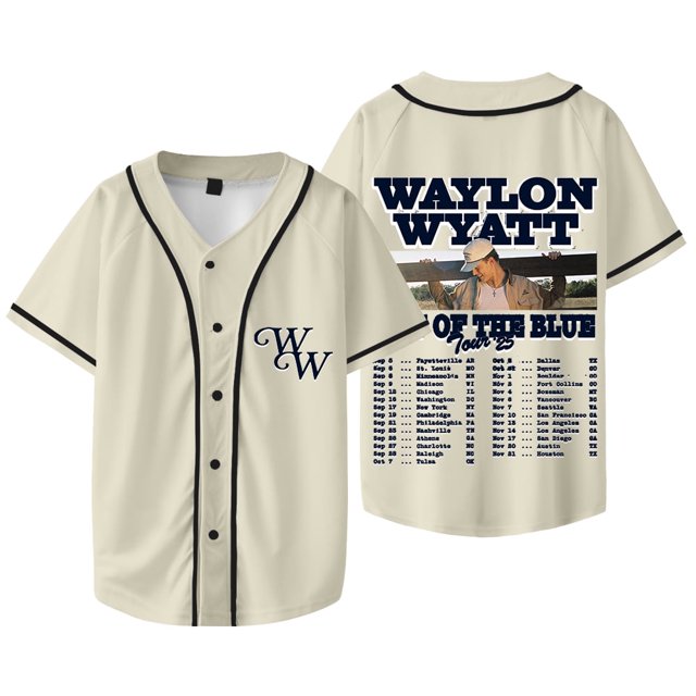 Waylon Wyatt Out Of The Blue Tour Veste de Baseball Tee Unisexe Col en V Manches Courtes T-Shirts