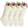 thumbnail image 1 of Unique Ivory White Knit Christmas Stockings, 1 of 6