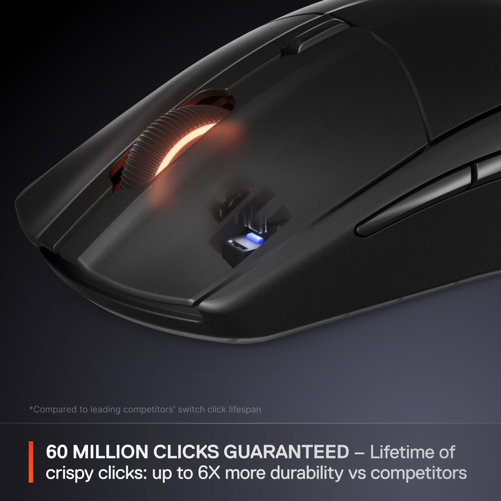 SteelSeries Rival 3 Wireless Gaming Mouse Gen 2 -Ultra-fast 2.4 GHz/Bluetooth 5.0 /Quantum 2.0 Dual Wireless technology/mechanical switches/400 hr+ Battery life/Gaming grade/Black