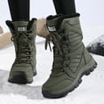 thumbnail image 2 of YLYL Women Winter Snow Boots Warm Fur Lined Waterproof Anti-Slip Outdoor Hiking Walking Mid Calf Boots, 2 of 9
