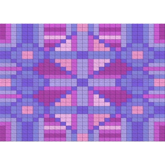 Ahgly Company Machine Washable Indoor Rectangle Transitional Purple Mimosa Purple Area Rugs, 2' x 3'