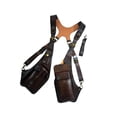 thumbnail image 2 of And Multiple For Men Shoulder Harness Buckle Bag Pockets Men Different-shape Durable Stylish Harness Underarm Skin-friendly Shoulder Phone Black Dark Brown, 2 of 9