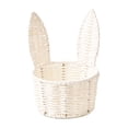 thumbnail image 3 of Adorable cesta tejida con orejas de conejo, organizador de dulces, decorativo y multiusos. Blanco, 3 of 7