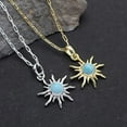thumbnail image 6 of Arizona Turquoise Necklace 925 Silver 18" Chain for Women, Sunrise Inspired Gemstone Pendant, 6 of 7