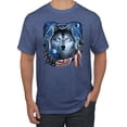 thumbnail image 2 of Wild Bobby American Flag Patriotic Wolf Dreaming Men Tee, 2 of 6