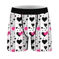 thumbnail image 4 of Ousvtion Valentine's Day Mens Trunks Love Heart Print Boxer Briefs Valentines Rose Boxers Underwear Comfort Soft Brief Gift for Men Clearance Deals,B09-Pink,X-Large, 4 of 7