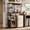 Rustic Brown, variant on Industrial Freestanding Kitchen Shelf with Refrigerator Compartment, Rustic Brown Bakers Rack with Power Outlet, Microwave Stand for Pantry and Living Room (33.9"x19.7"x58.1")