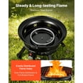 thumbnail image 6 of 19 Inch 53000 BTU Portable Propane Fire Pit with Grill Grate Lava Rocks Adjustable Flame Folding Legs Smokeless Outdoor Fire Bowl for Camping Patio Backyard Deck RV Black, 6 of 6