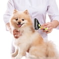 thumbnail image 4 of Double Sided Pet Undercoat Dematting Rake, Long Haired Dog Cat Matted Fur Remover Comb, Ergonomic Non-slip Handle Pet Grooming Tool, Pet Knot Tangled Hair Deshedding Brush, 4 of 5