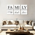 thumbnail image 2 of Elephant Stock Crazy Loud Love Family Wall Sign Wall Art - Horizontal Multi Panel Canvas - Living Room Wall Decor - Wall Signs Multi Panel - White And Black Decor - 80" x 39", 2 of 4