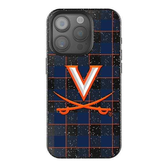 Keyscaper Virginia Cavaliers Plaid Bling iPhone Case
