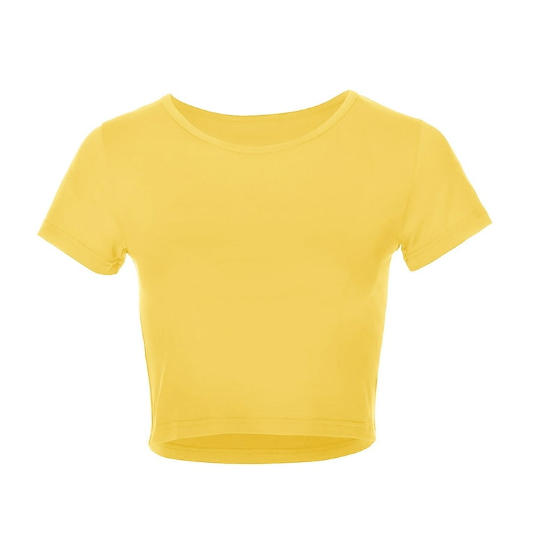 Cute yellow tops cheap