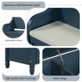 thumbnail image 7 of Triple Tree Rustic Storage Bench with Safety Hinge and Split Cushion, Antique Navy, 7 of 7