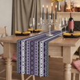 thumbnail image 2 of Purple Black Boho Table Runner Vintage Tribal Striped Southwestern Tablerunners 18 x 72 Inch, Table Decorations Tabletop Scarf for Summer Gathering Holiday Farmhouse Kitchen Dining Decor, 2 of 8