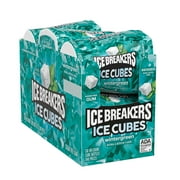 Ice Breakers Ice Cubes Wintergreen Sugar Free Chewing Gum, Bottles 3.24 oz, 6 Count, 40 Pieces