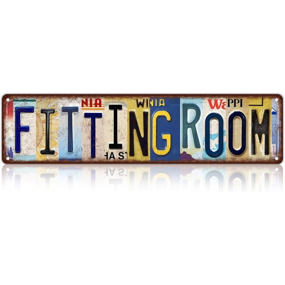 Vintage Fitting Room Metal Tin Signs Street Signs Wall Decor 4"x16"