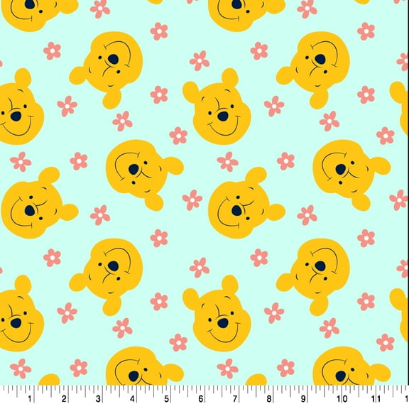 Springs Creative Disney Pooh Springtime Toss Fat Quarter Fabric