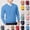 Blue, variant on Men's Knit Sweater Anti Pilling V Neck Slim Fit Soft for Weekend