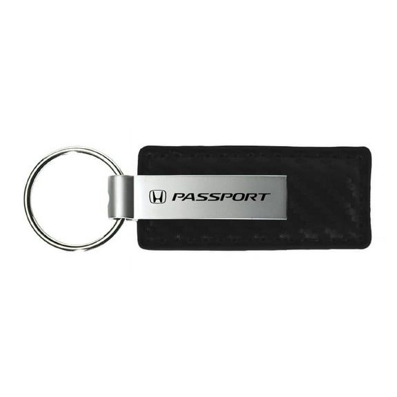 Honda Passport Carbon Fiber Leather Key Chain (Black)