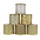 thumbnail image 3 of Cinta de tela brillante con cable de 6 yardas 2,5 pulgadas de ancho Baoblaze Oro, 3 of 8