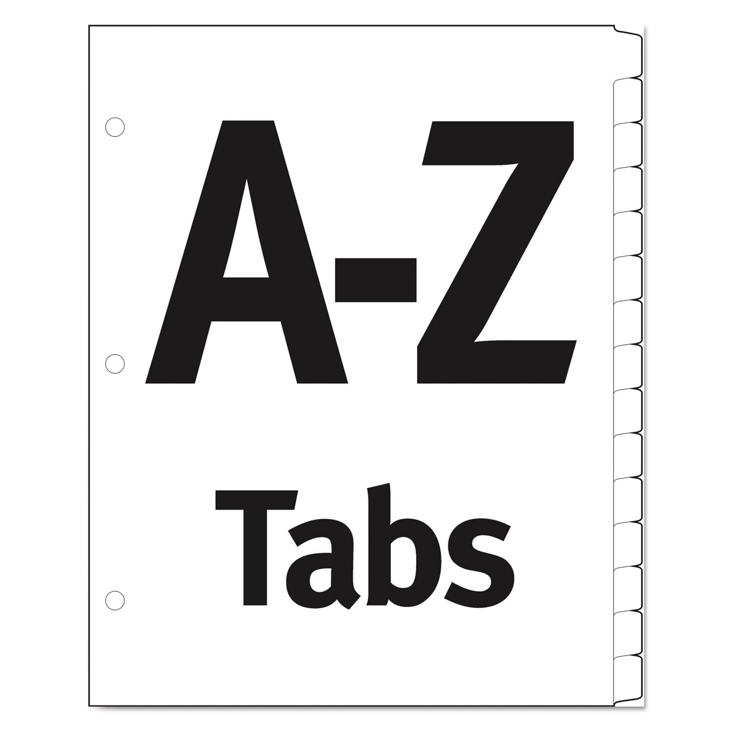 Office Essentials Table & Tabs Dividers with White Tabs, "A-Z" Tab, 1 Set (11676)