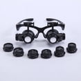 thumbnail image 1 of RV Luz LED binocular tipo gafas con cuatro grupos de espejos 10 veces 15 veces 20 veces 25 veces lupa, 1 of 5