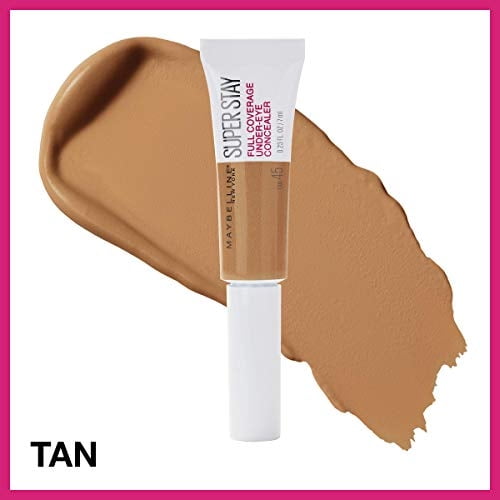 Corrector de ojeras Maybelline líquido completo iluminador duradero tono Tan 0.23 fl oz