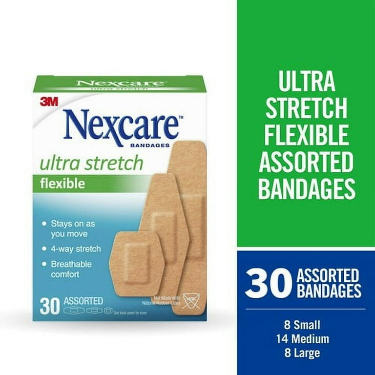 Nexcare Soft 'n Flex Bandages - Assorted Sizes - 0.94 Nexcare Soft 'n Flex Bandages - Assorted Sizes - 0.94