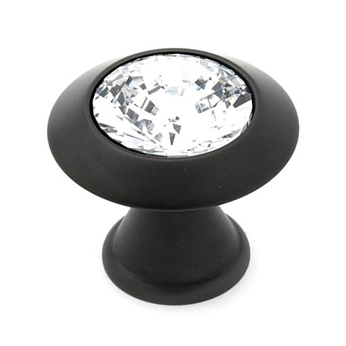 Alno C214-CLR/PB Crystal Series 1.25" Luxury Solid Brass Cabinet Knob - Brass