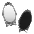 thumbnail image 4 of Retro Desktop Makeup Mirror, Desktop Makeup Mirror Practical Convenient Beaded Edges Floral Embossed  For Gift For Dressers Silvery, 4 of 8